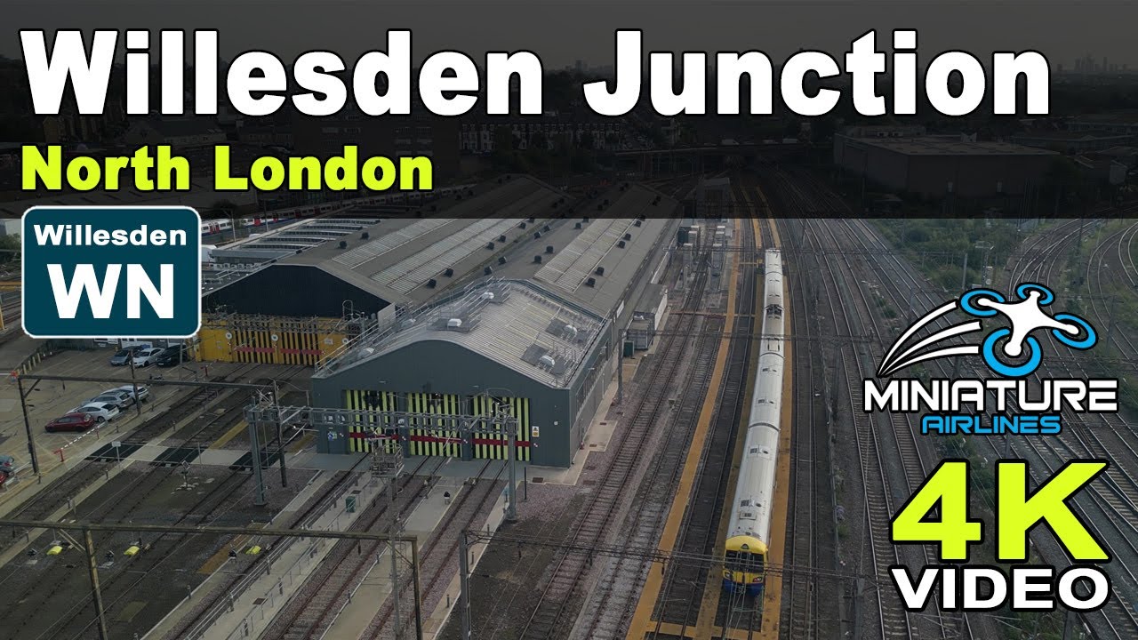 Willesden Junction & Depot Aerial Flyover in 4K