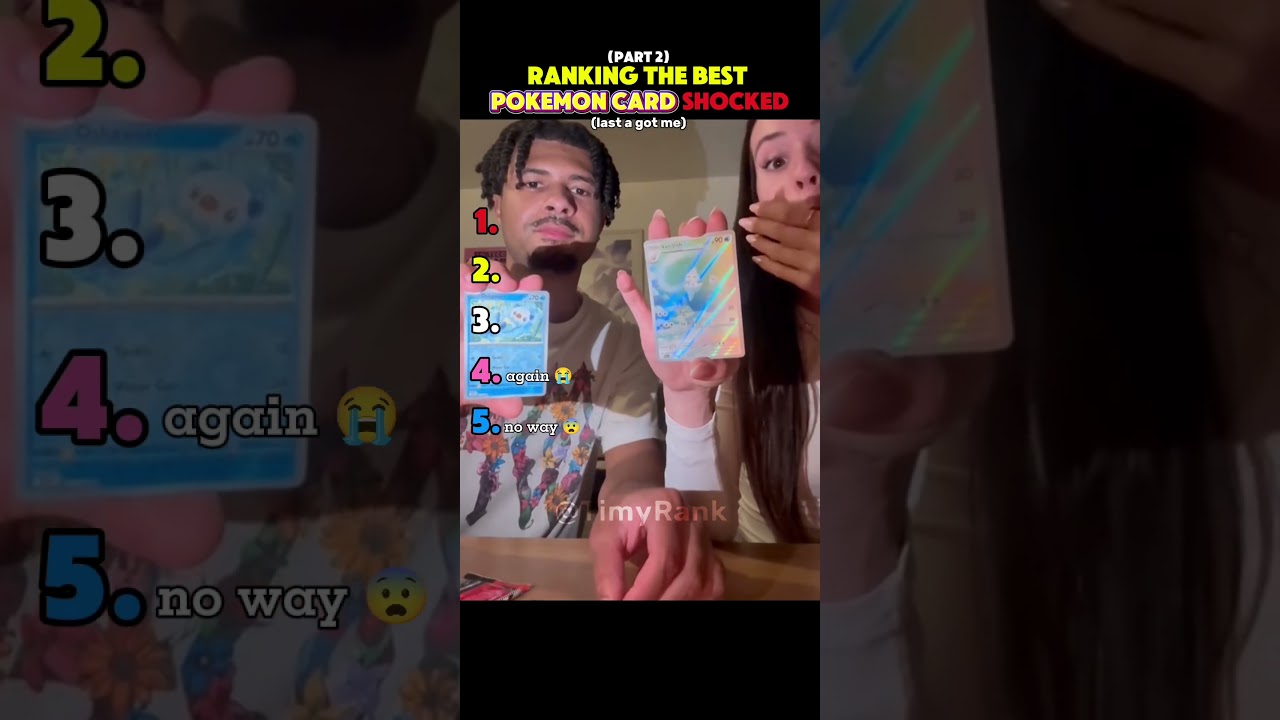Ranking the best POKEMON CARD SHOCKED 😱🔥 #pokemon #shocked #card #shorts