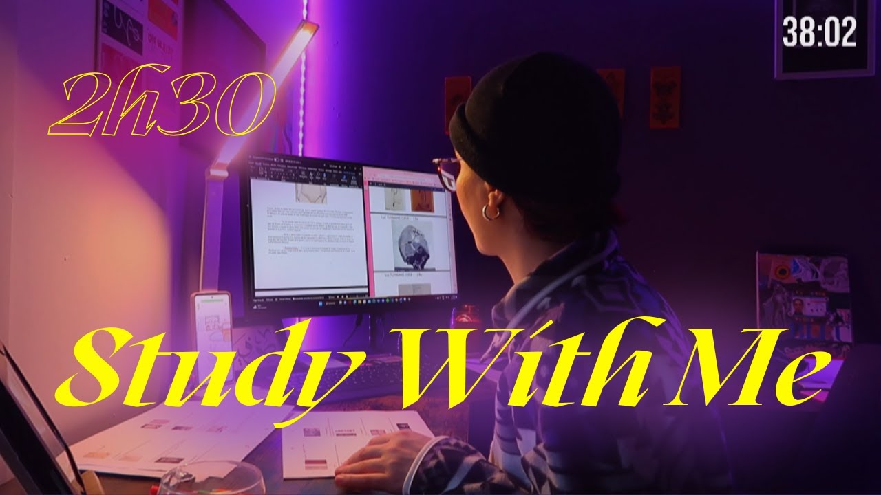 2.5 Hour Study With Me – Timer on screen, No Breaks | Real-Time Focus, Deep Work in a cosy ambiance
