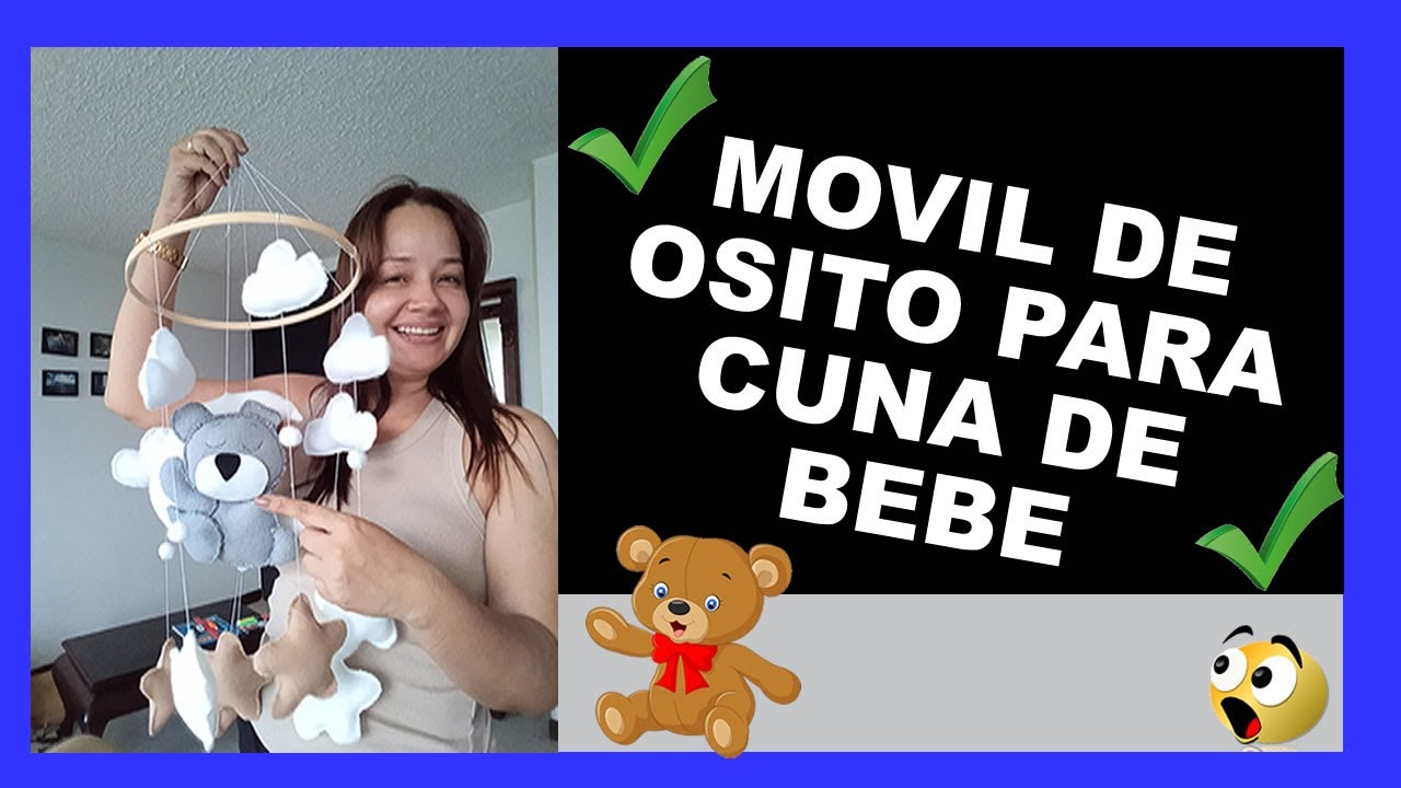 ✅ DECORACION PARA EL HOGAR - MOVIL DE OSITO PARA CUNA DE BEBE ! 🥰 💘 ! Hermoso adorno muy fácil.
