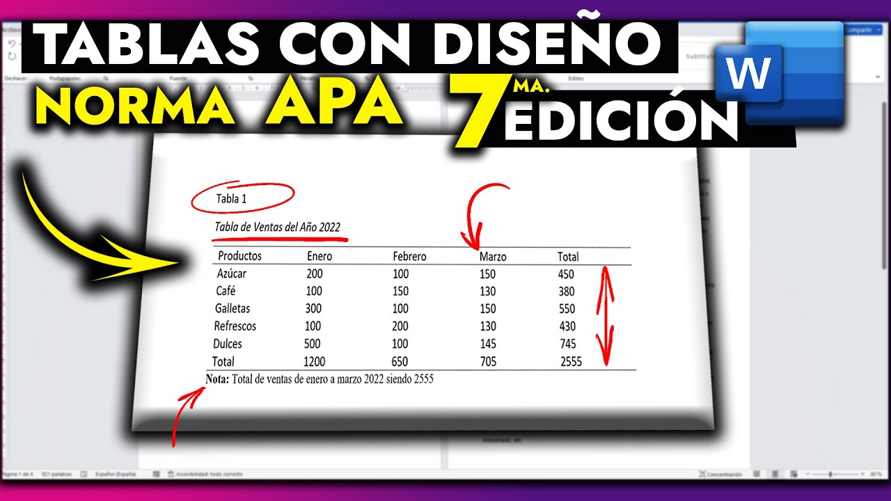 Como Aplicar el Formato APA 7ma edición para tablas: todo lo que necesitas saber