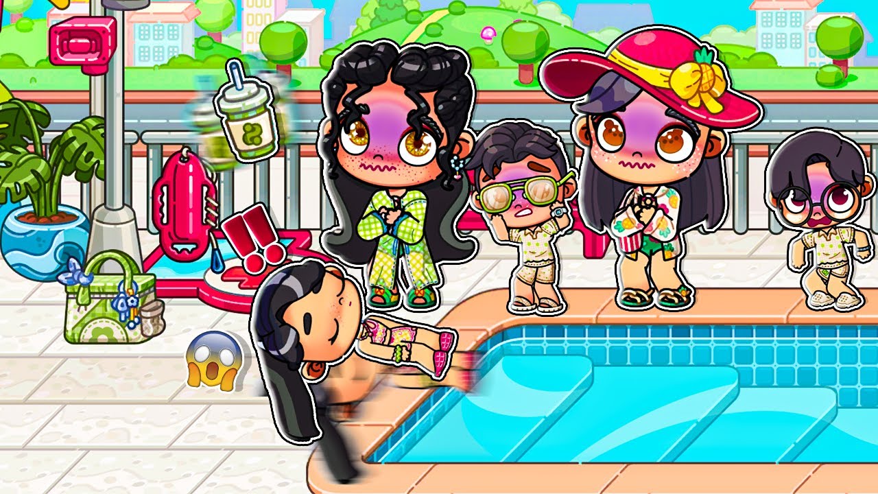 LISA FAIT UN ACCIDENT À LA POOL PARTY EN FAMILLE DANS AVATAR WORLD MISS QUEEN 👑