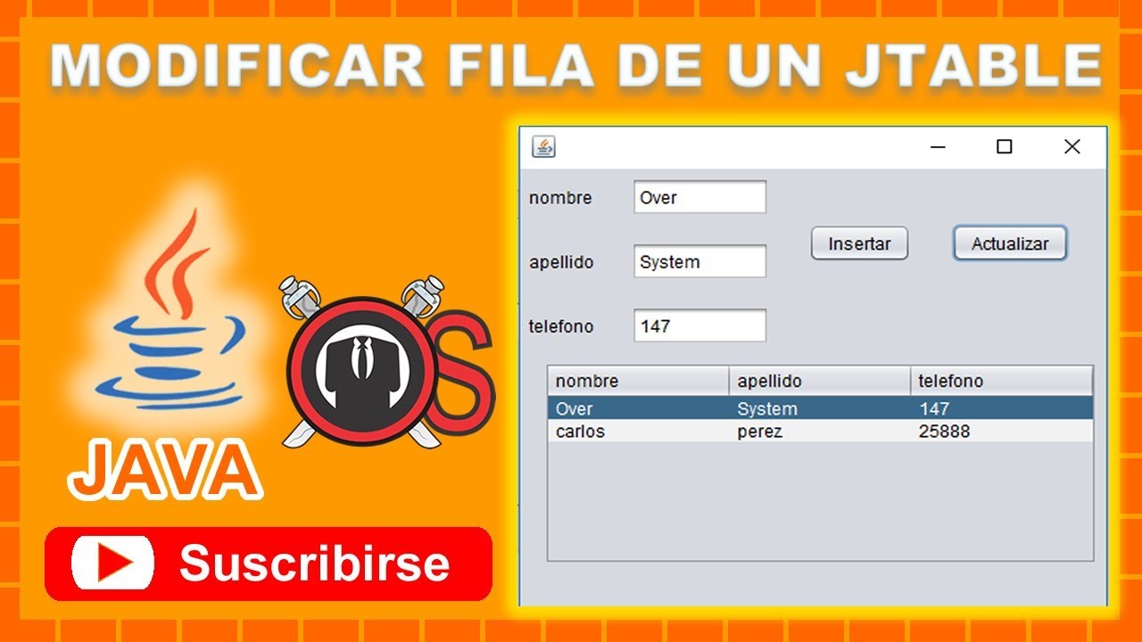 Modificar fila de un jtable NetBeans