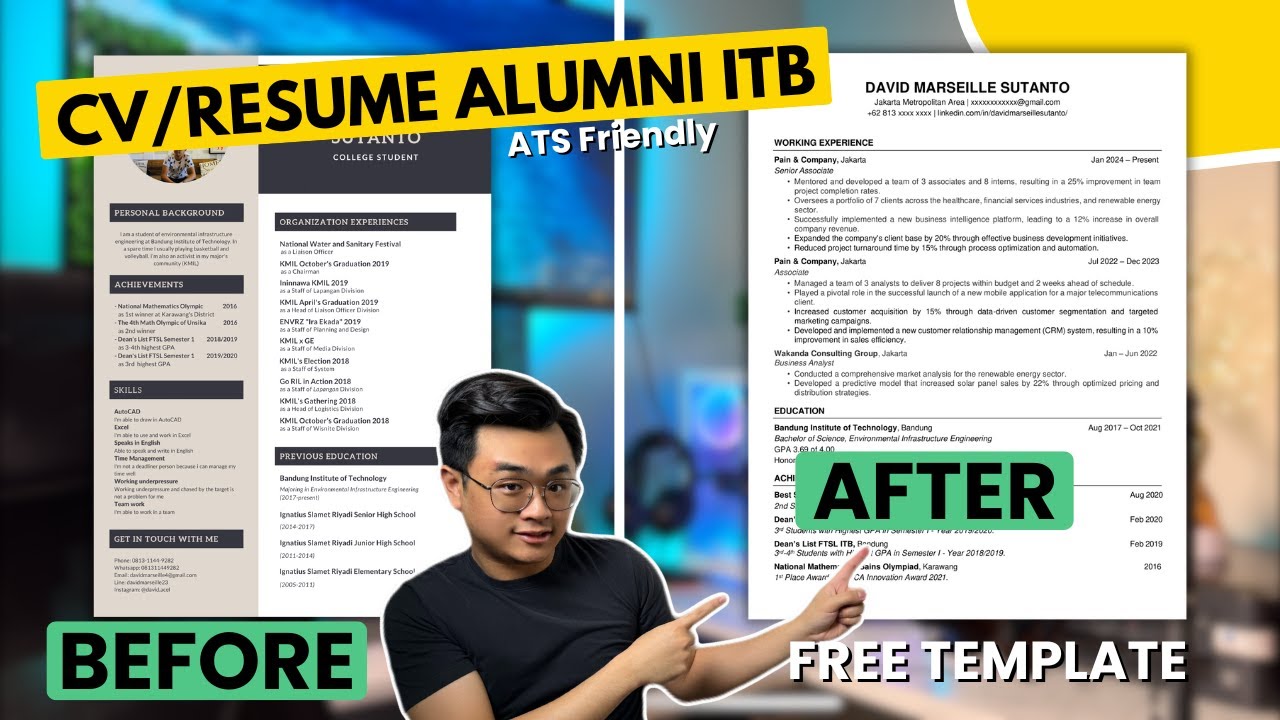 CV/Resume ATS Friendly 2025 (Free Template Word) | dijamin lolos ke tahap interview