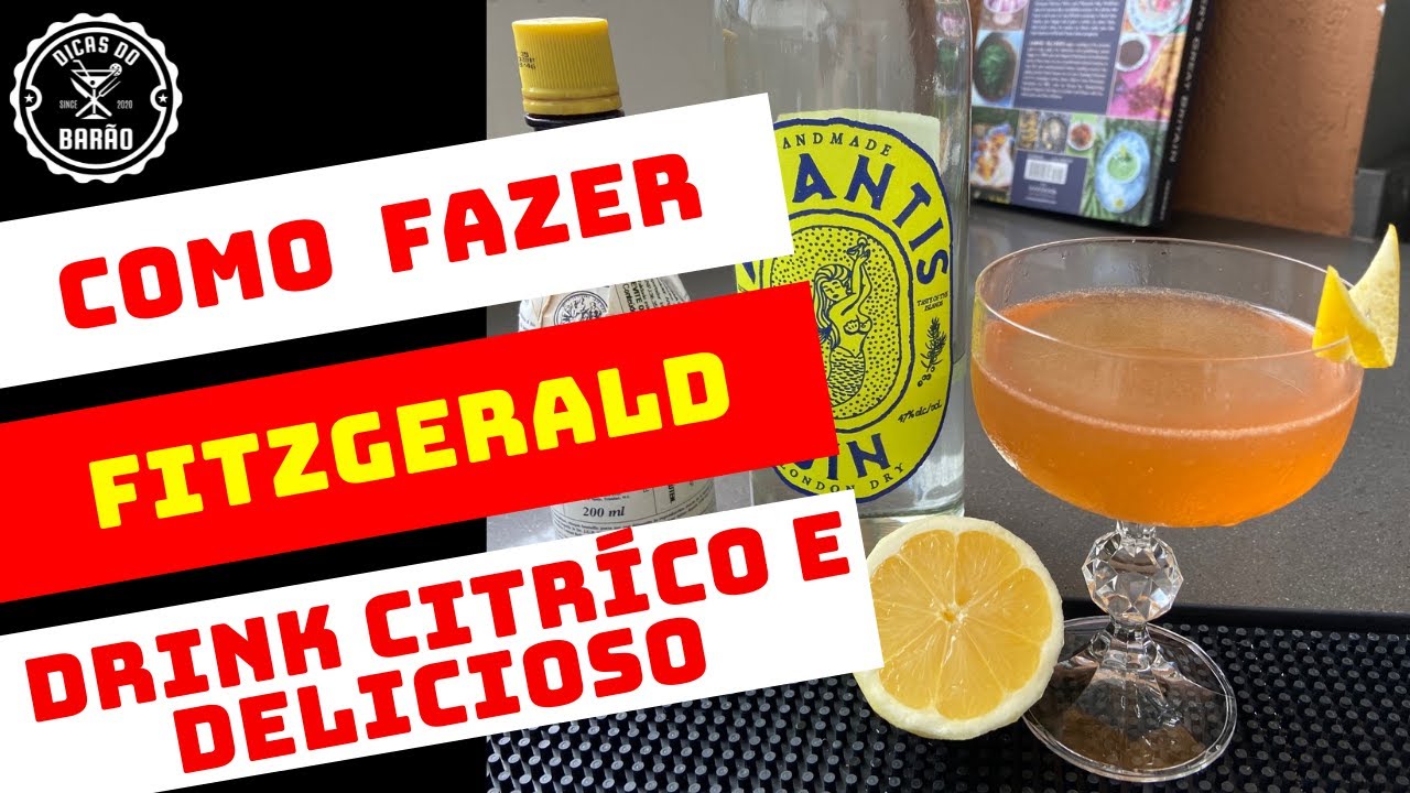 COMO FAZER O DRINK FITZGERALD, APRENDA COM AS DICAS DO BARÃO