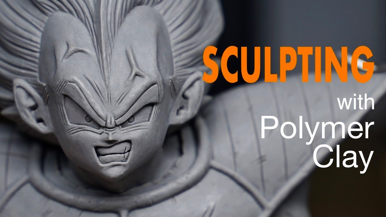 Sculpting Vegeta from Dragon ball with polymer clay