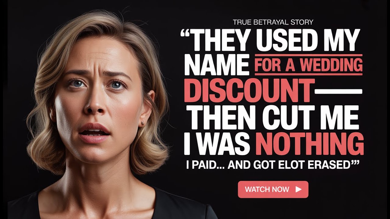 “They Used My Name for a Wedding Discount—Then Cut Me Like I Was Nothing”
