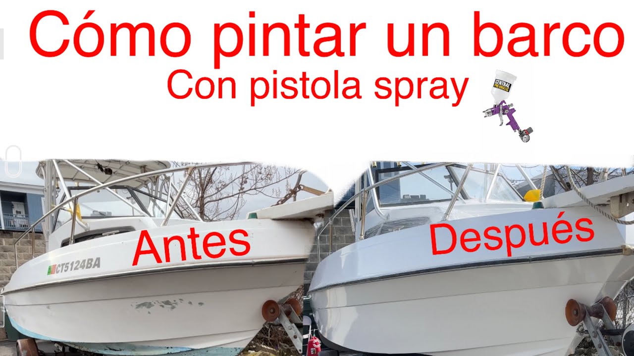 cómo pintar un barco con pistola de spray.#usa #connecticut #pintar  #boat #botes #barcos #pintura