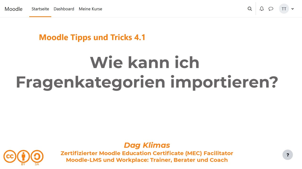 Wie kann ich Fragenkategorien importieren? - Moodle 4.1