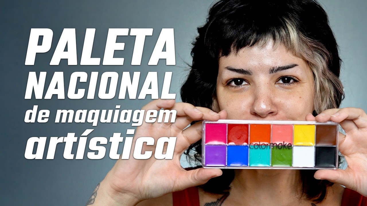 Testando paleta colorida cremosa da Colormake para maquiagem artística
