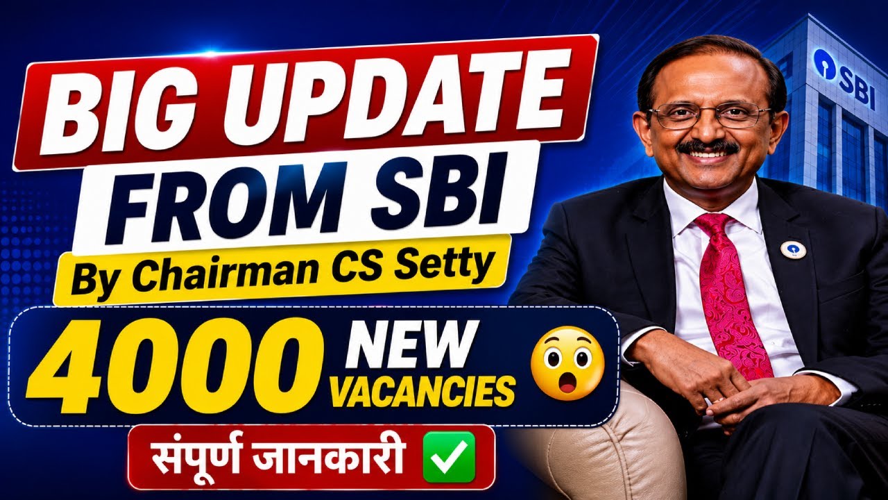 Big Update from SBI By Siddharth Srivastava | 4,000 New Vacancies | Latest Jobs