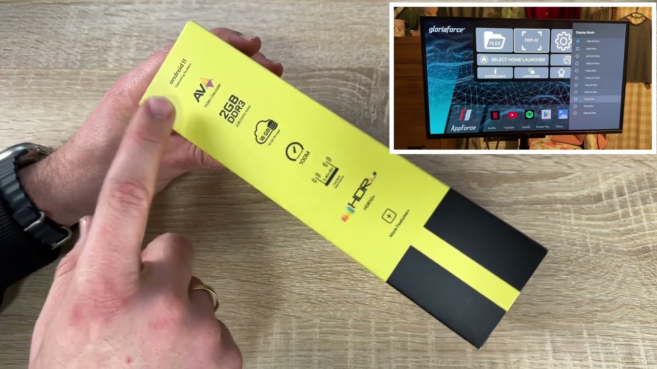 GloriaForce RTX Explore - Android TV BOX with 2GB RAM & 16GB flash storage unboxing and instructions