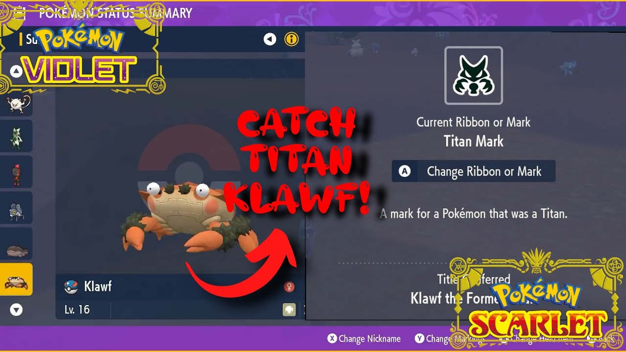 How to catch Titan Klawf Pokemon Scarlet and Violet