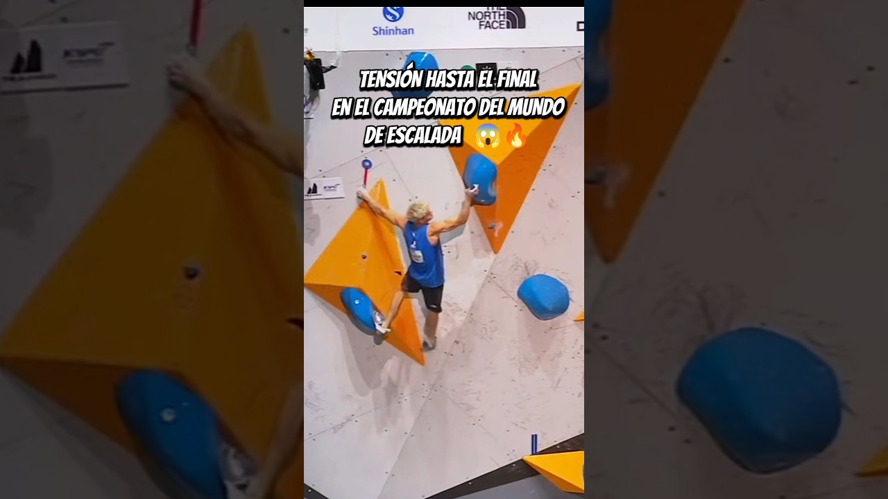 MENUDA FINAL🔥😱 Tensi&oacute;n en la copa del Mundo de Escalada!!! #rocodromo #parkour #escalada #boulder