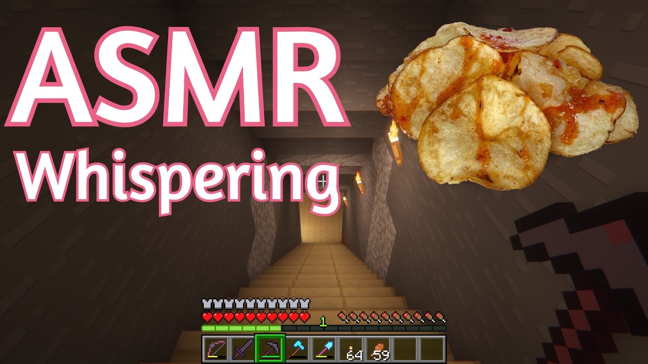 ASMR Gaming | MINECRAFT SURVIVAL EATING CHIPS (31) | Whispering + Keyboard/Mouse Sounds 💤