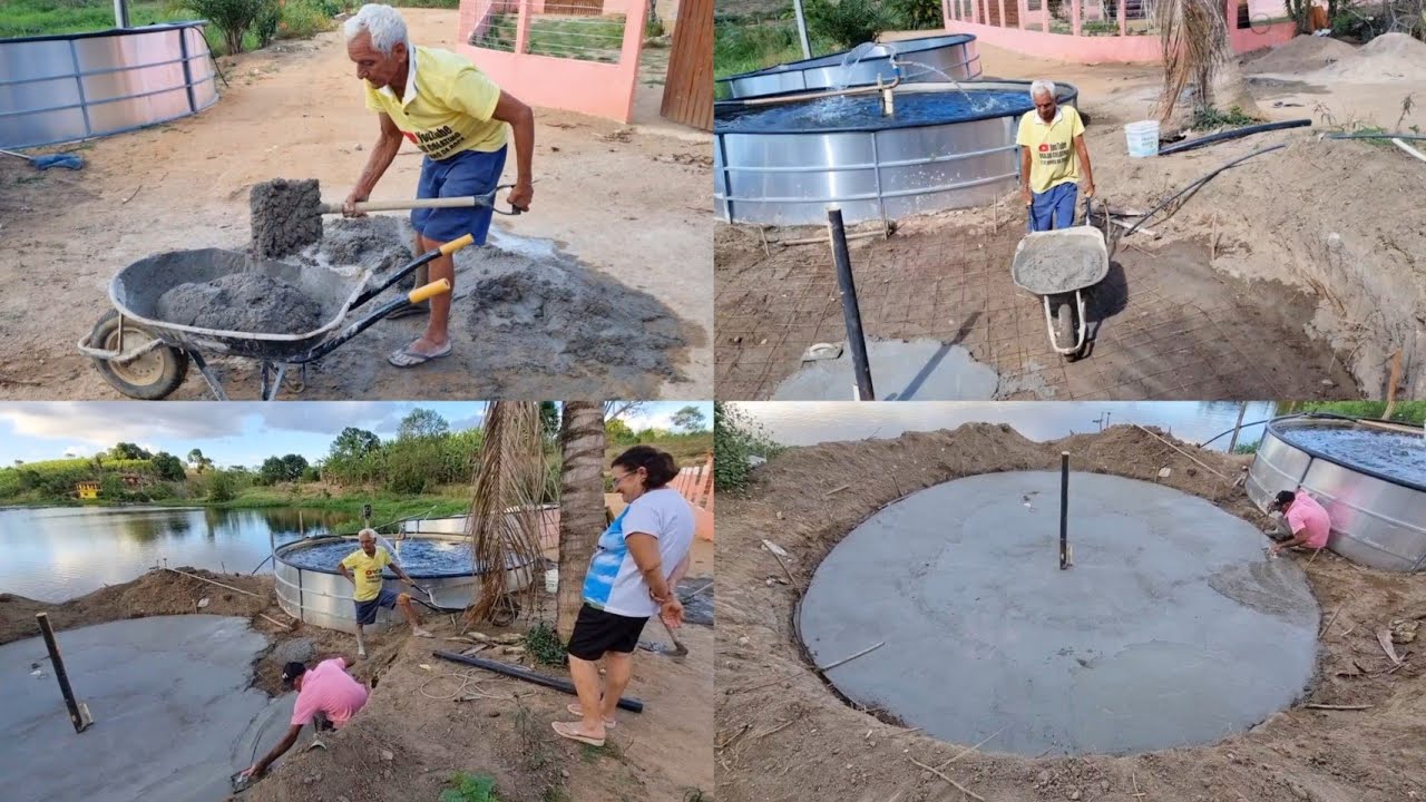 AUMENTANDO A CRIAÇÃO DE TILAPIAS MAIS UM TANQUE SENDO FEITO JUNTO COM MEU CUNHADO ANTÔNIO