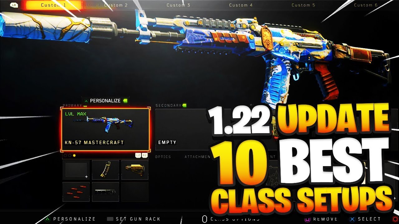10 BEST CLASS SETUPS AFTER COD BO4 1.22 UPDATE! (BEST WEAPONS AFTER UPDATE) - COD BO4