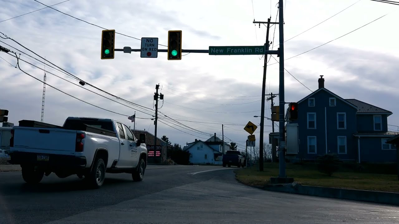 Traffic Lights in New Franklin, PA (PA 316/Wayne Hwy & New Franklin Rd)