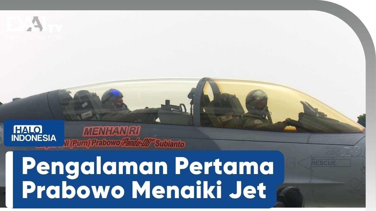 Menteri Pertahanan Prabowo Subianto Menaiki Jet Tempur F-16