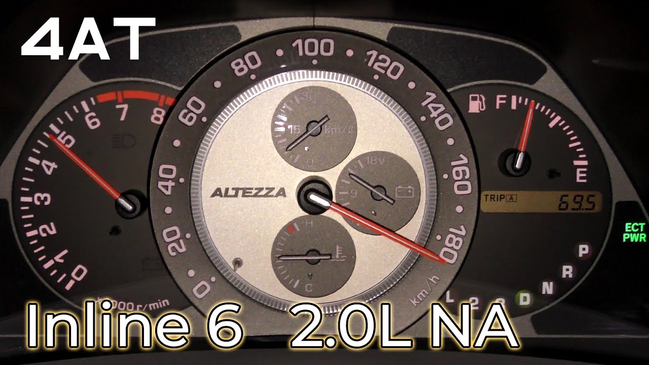 (2002y) LEXUS IS  , acceleration test , cruise engine RPM. up to max speed. toyota ALTEZZA