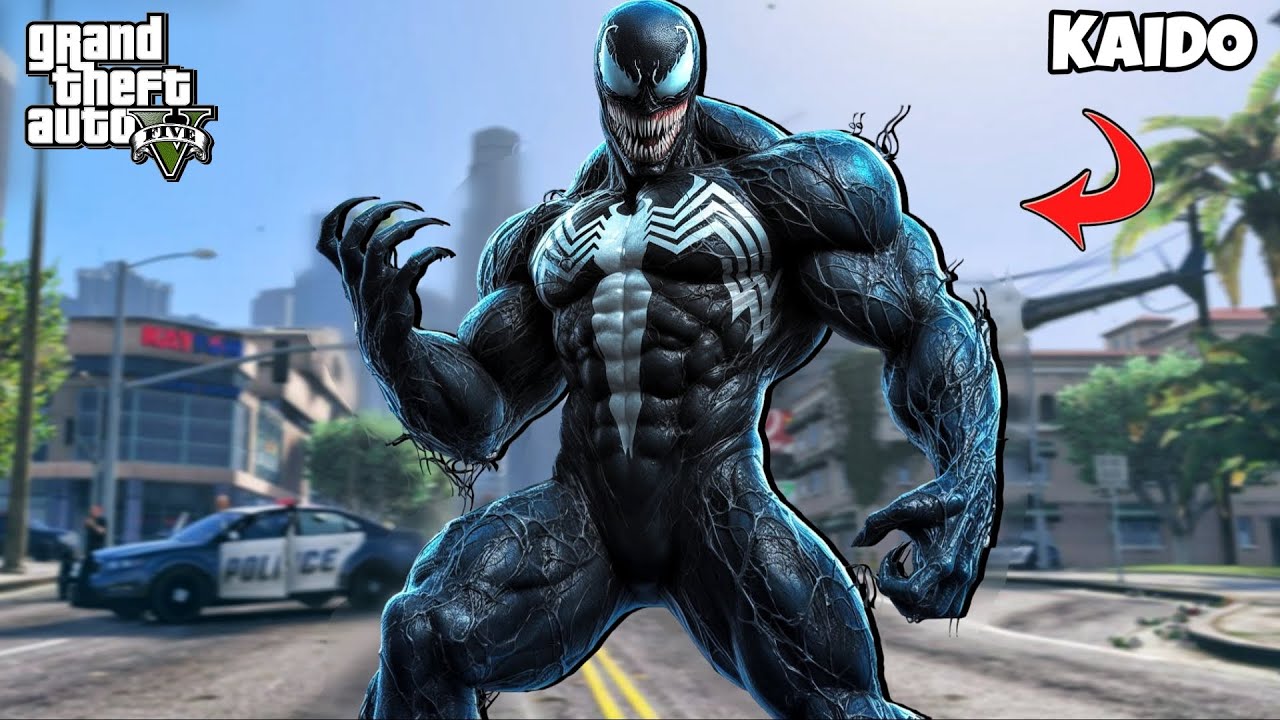 ကျွန်တော် ကပ်ပါးကောင်ကူးခံရပြီး Venom ဖြစ်ခဲ့တယ် / I became Venom in GTA V ( GTA 5 Myanmar )