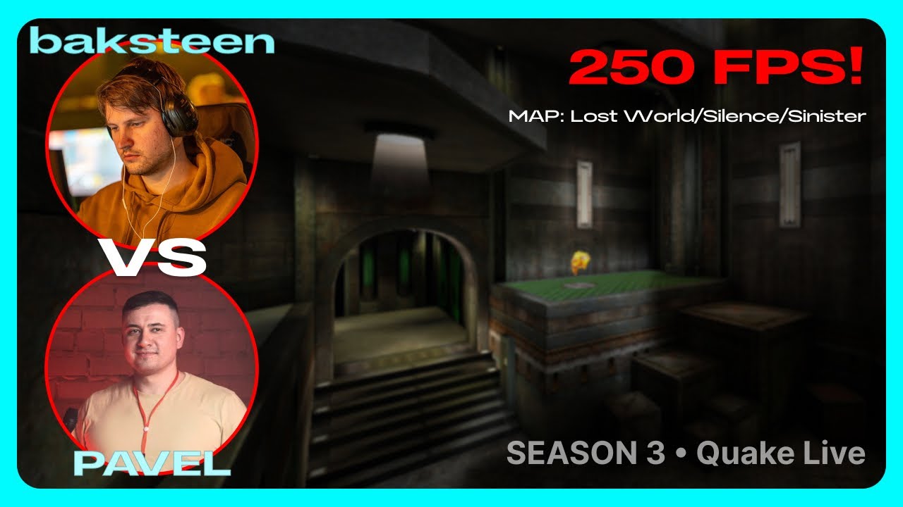 baksteen vs PAVEL | 250FPS Quake Season 3 | BO3 | Quake Live