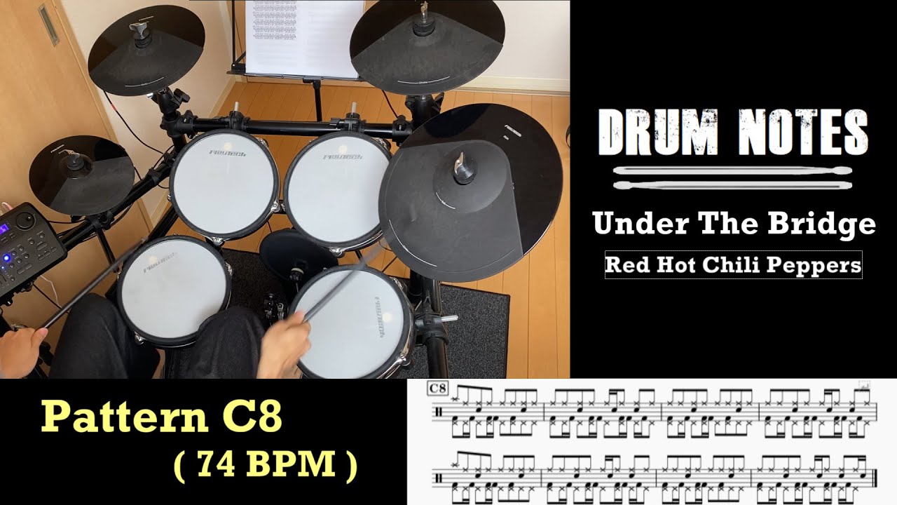 【Drum Notes】Under The Bridge - Red Hot Chili Peppersのドラムリズム