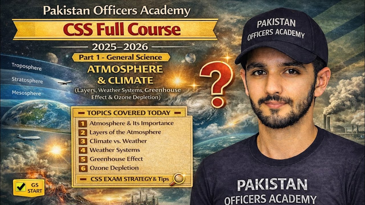 📘 CSS GSA Lecture 36 | Atmosphere & Climate: Layers, Weather Systems & Environmental Effects | GSA 🎓