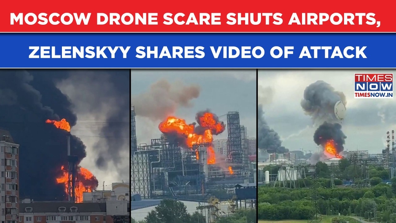 Moscow Under Attack? Watch - Ukraine Drone Fury Shuts Russia Airports| Zelenskyy Gives Video Proof