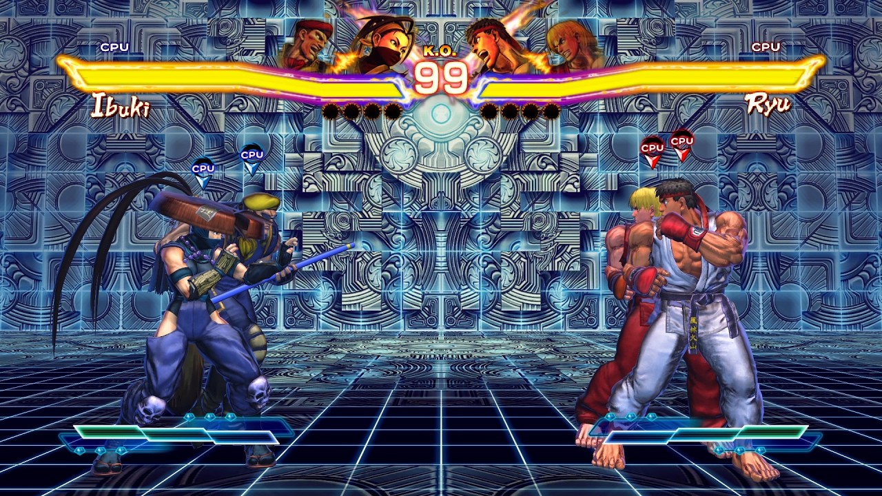 Роленто и Ибуки против Рю и Кена в Street Fighter X Tekken!
