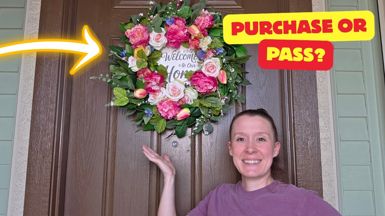 Spring Front Door Wreath Review 🌸 | Is This 24” Floral Wreath Actually Worth It?