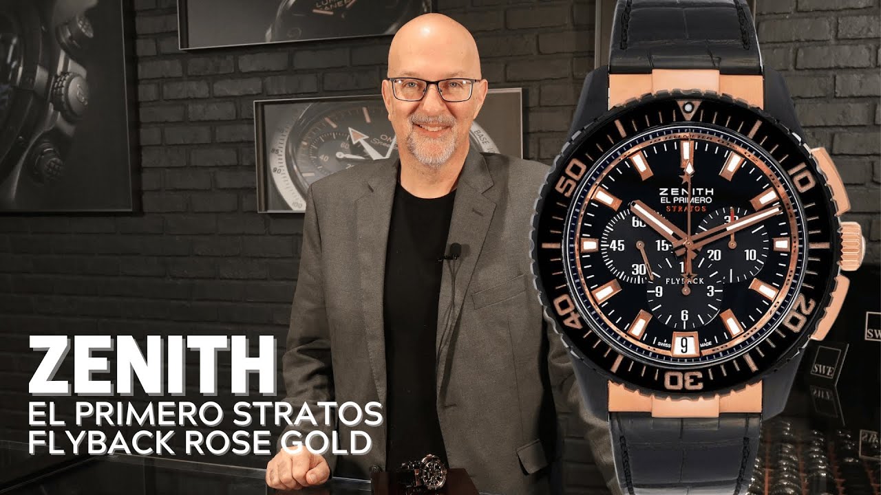 Zenith El Primero Stratos Flyback Rose Gold Black Chronograph 85.2060.405 Review | SwissWatchExpo