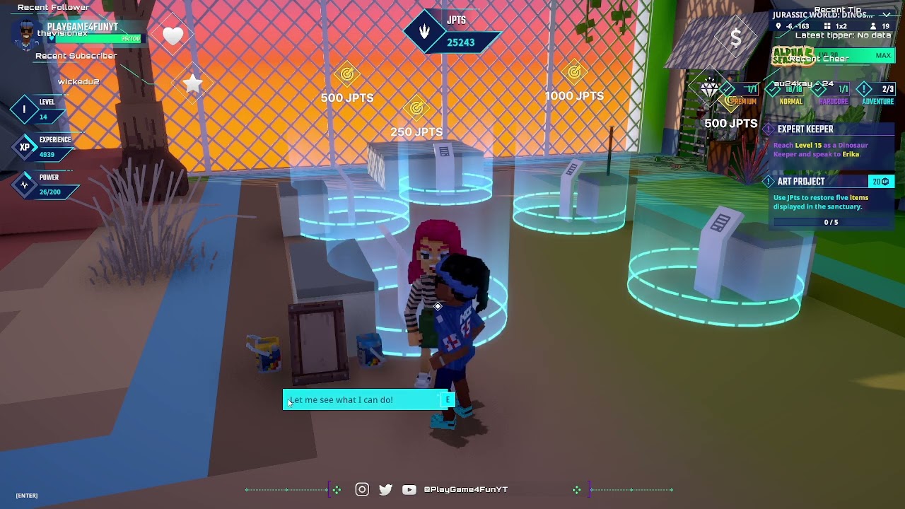 @thesandboxgame - Art Project - Jurassic World: Dinosaur Preserve | #playgame4fun on #Twitch