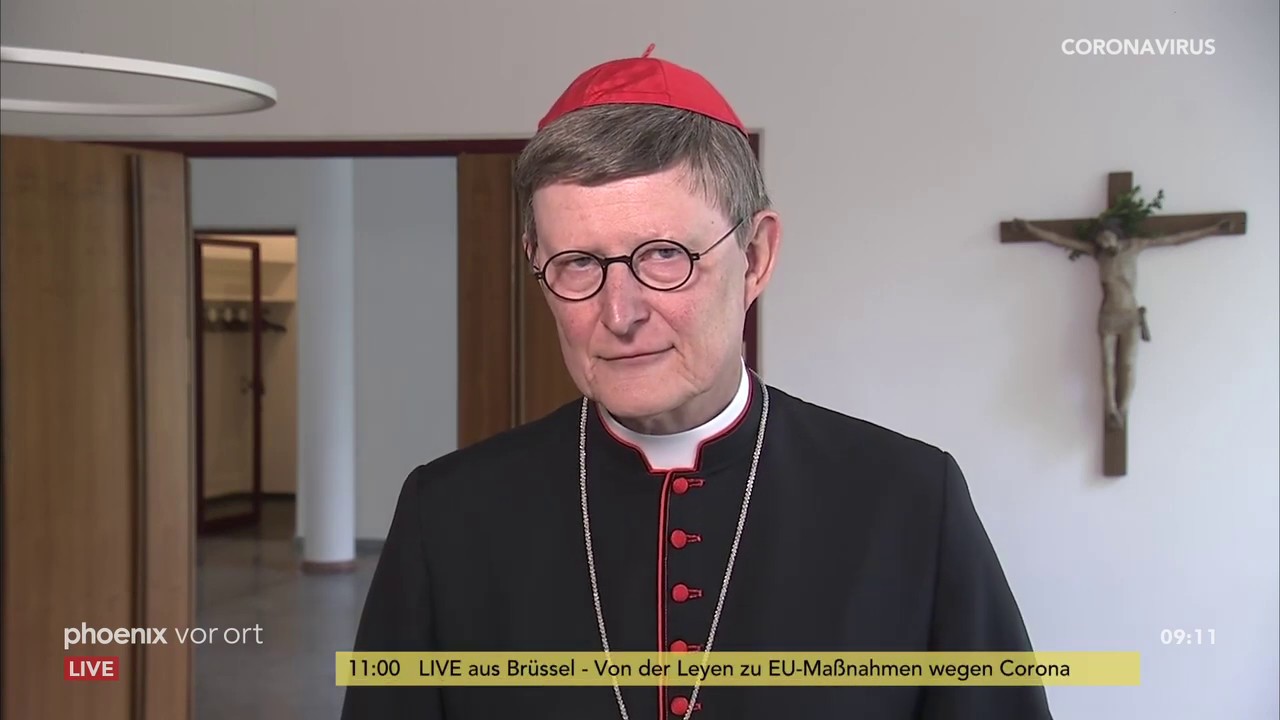 phoenix tagesgespräch mit Kardinal Rainer Maria Woelki zum Umgang der Kirche mit Corona am 15.04.20