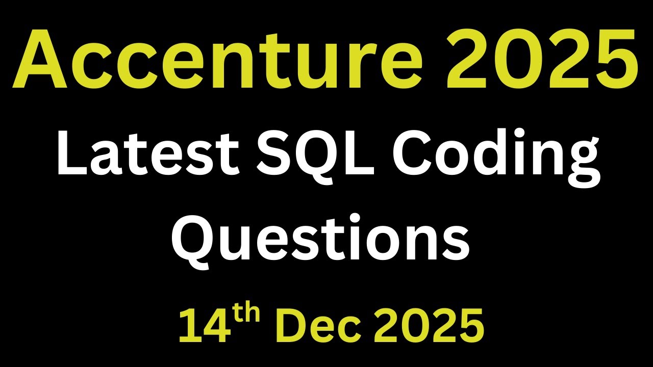 Вопросы по SQL для технической оценки в Accenture | Вопросы по SQL в Accenture | Accenture 2026 (...