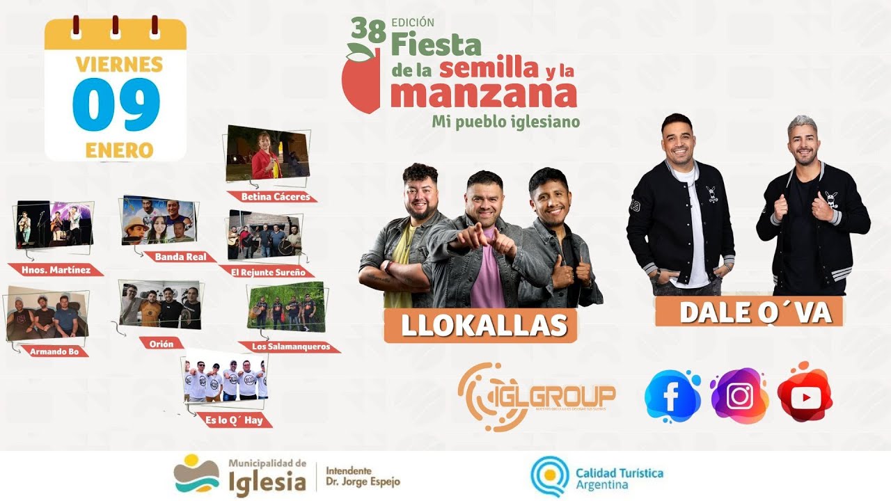 🌱🍎 38ª Fiesta Provincial de la Semilla y la Manzana  - Viernes 09