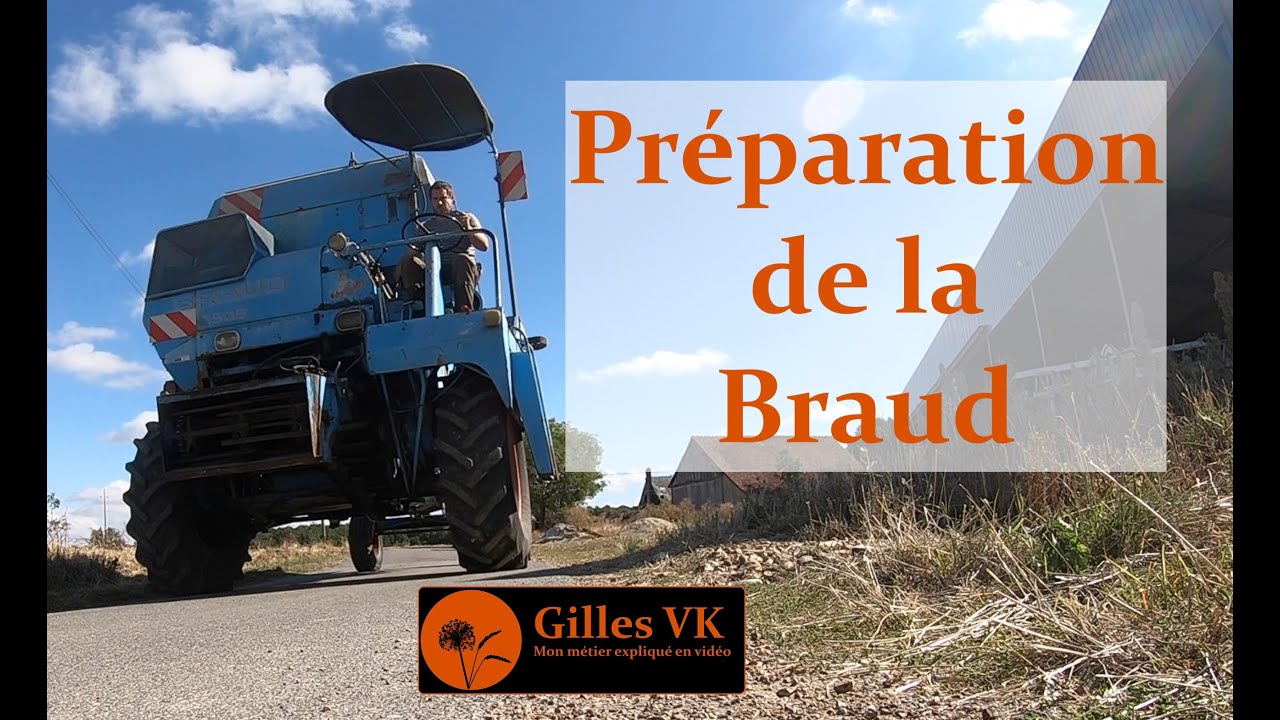 Pr&eacute;paration de la moissonneuse batteuse Braud pour le battage des oignons
