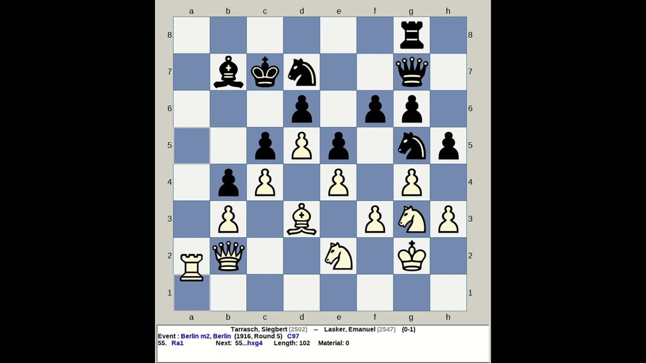 Tarrasch, Siegbert vs Lasker, Emanuel | Berlin Chess Match 1916, Germany R5