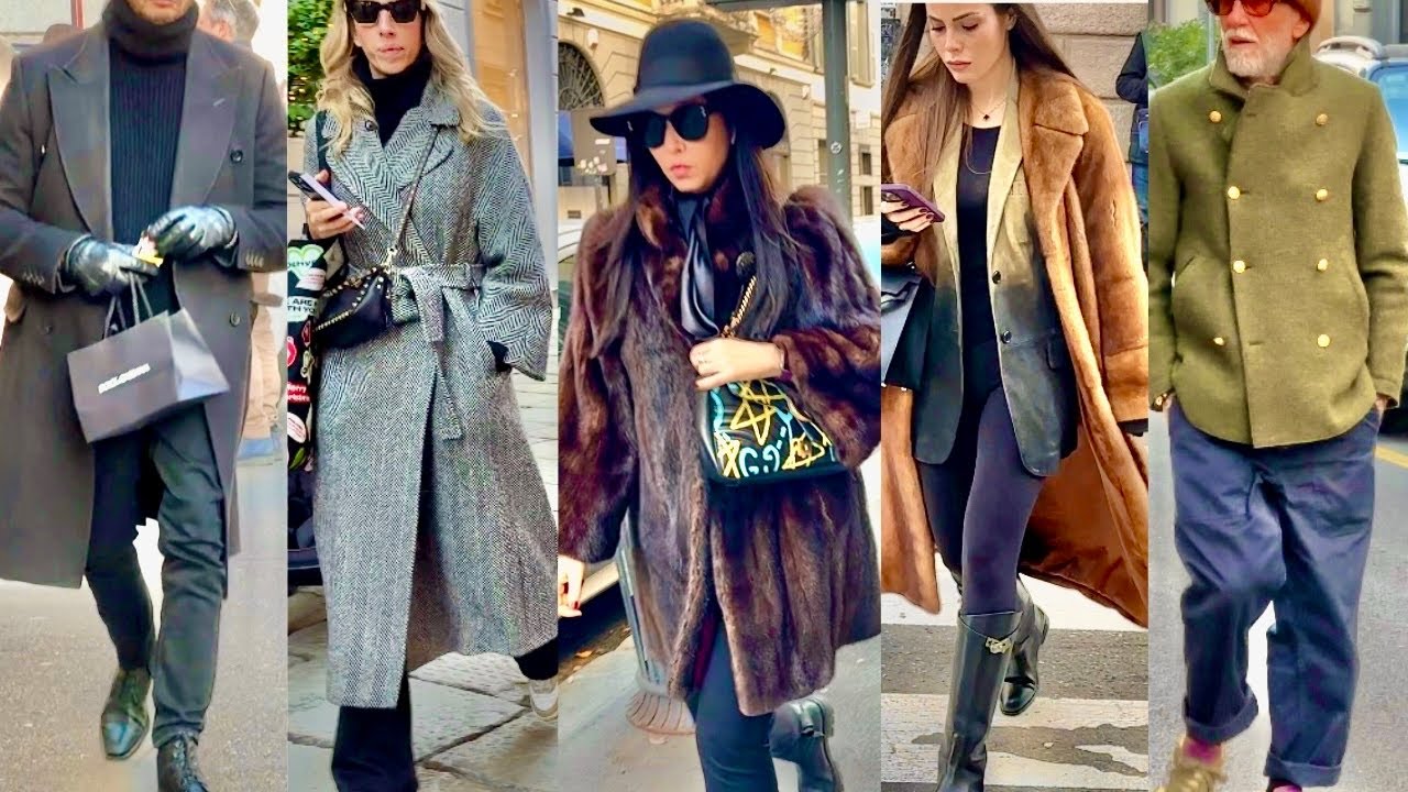 +8°C WINTER 2025 STREET FASHION ITALY 🇮🇹WINTER OUTERWEAR OF MILANESE FASHIONISTAS #milanstreetstyle