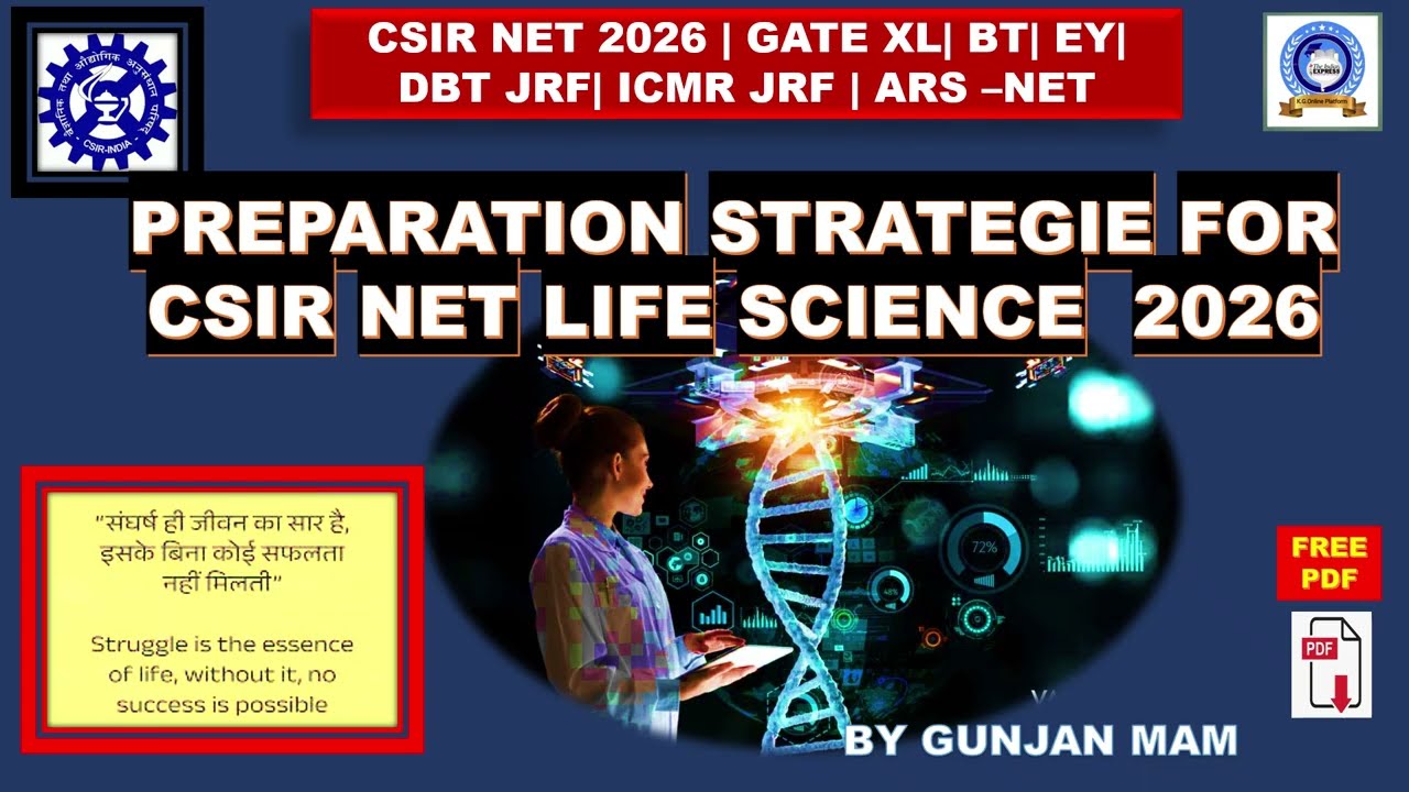 CSIR NET LIFE SCIENCE PREPARATION |HOW TO PREPARE FOR NET JRF LIFE SCIENCE#csirnet2026 #preparation