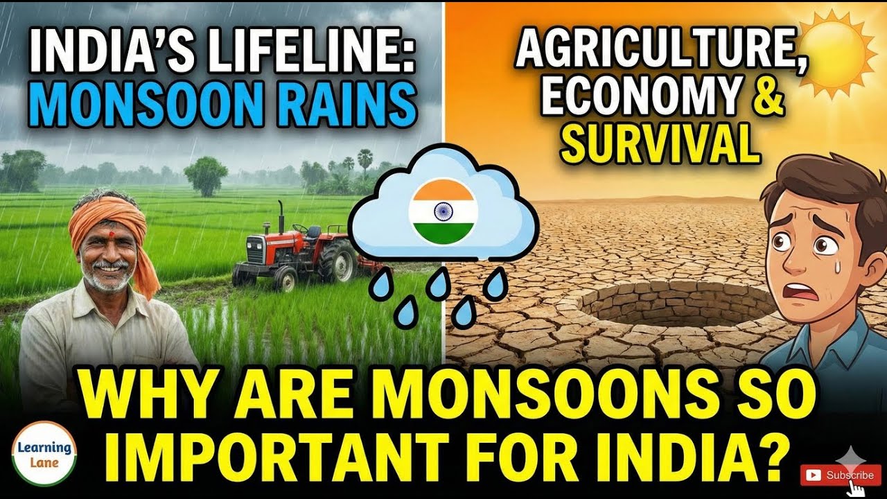 🌧️ Why are Monsoons so important for India? 🌧️