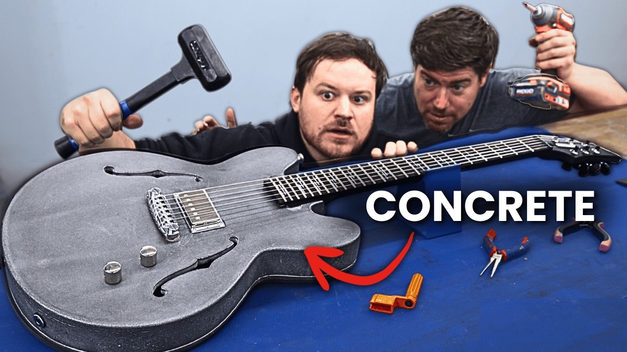 Making a Hollow Body Concrete Guitar (w/ Modustrial Maker)