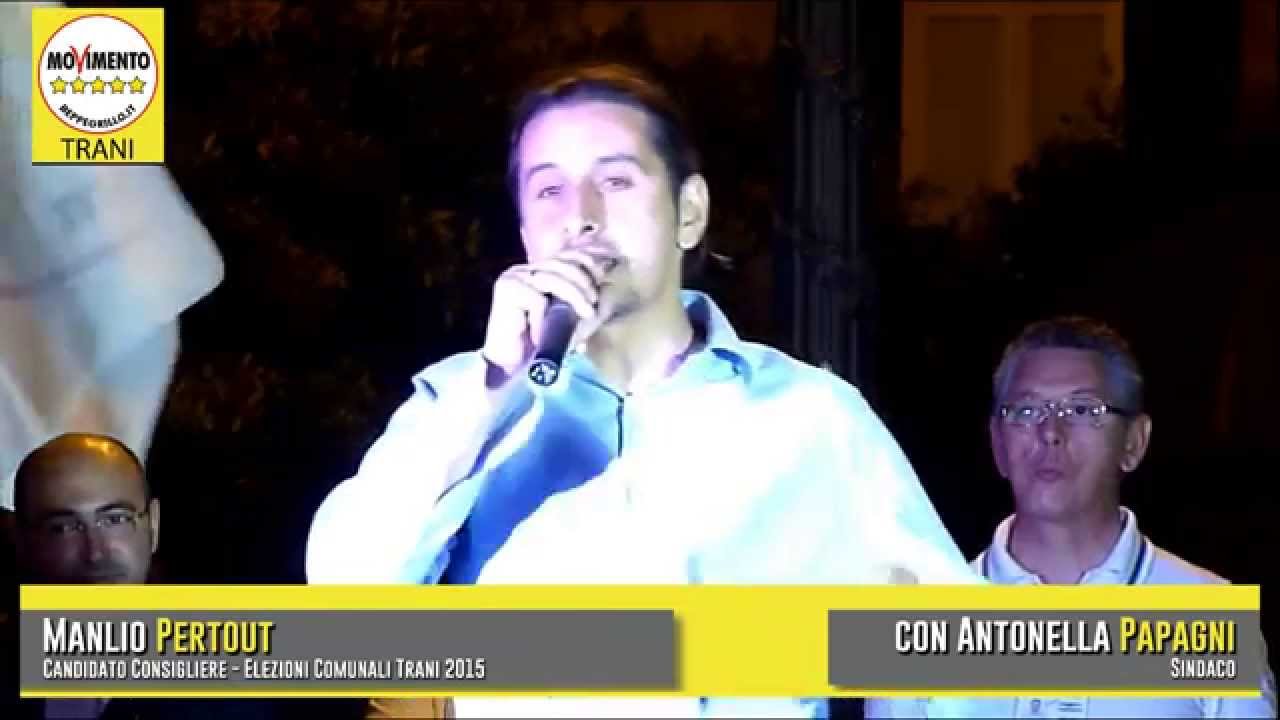 Manlio Pertout candidato consigliere 2015 M5S Trani