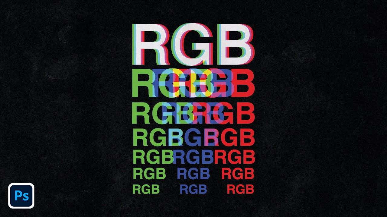EASY RGB TEXT EFFECT IN PHOTOSHOP