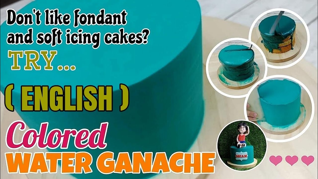 (reuploaded) COLORED WATER GANACHE | english version  | under fondant cakes or as it is | ❤❤❤