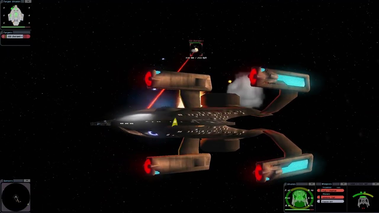 Federation Akira X Battleship vs Tarren Empire ISS Defiant |RM| Star Trek Bridge Commander