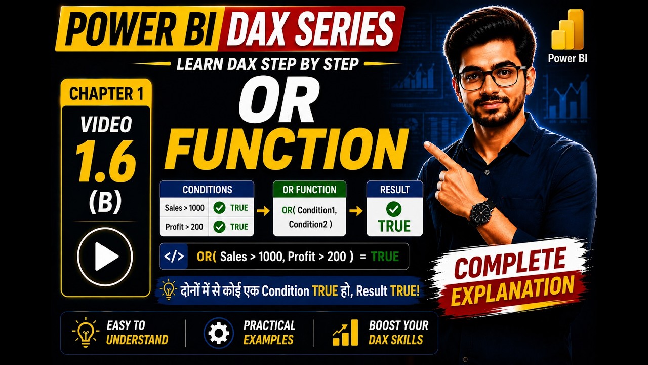 OR DAX Function in Power BI | 10 Real-Life Examples with IF Combination | Hindi Tutorial