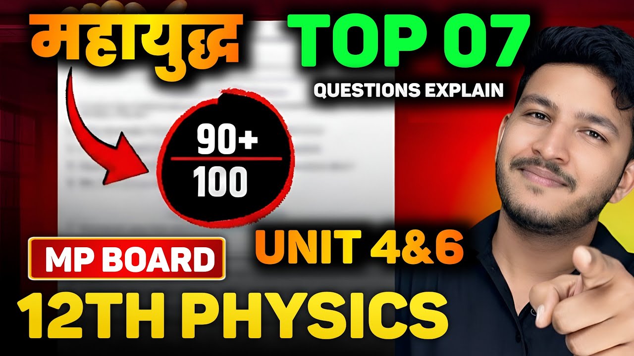 MP Board 12th Physics  Imp Questions 2026 || TOP 07 || UNIT 04 & 06