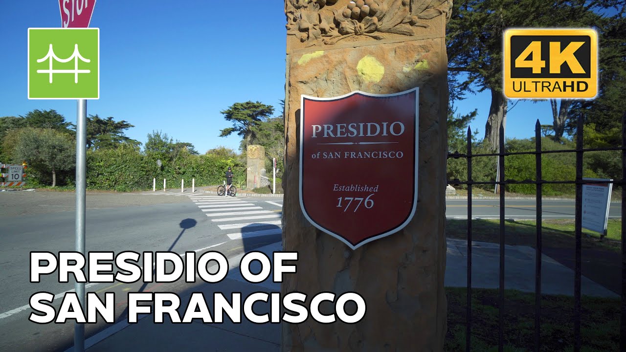 Presidio of San Francisco Walking Tour in California USA 2021 - 🎧  Ambient Sounds [4K Virtual Walk]