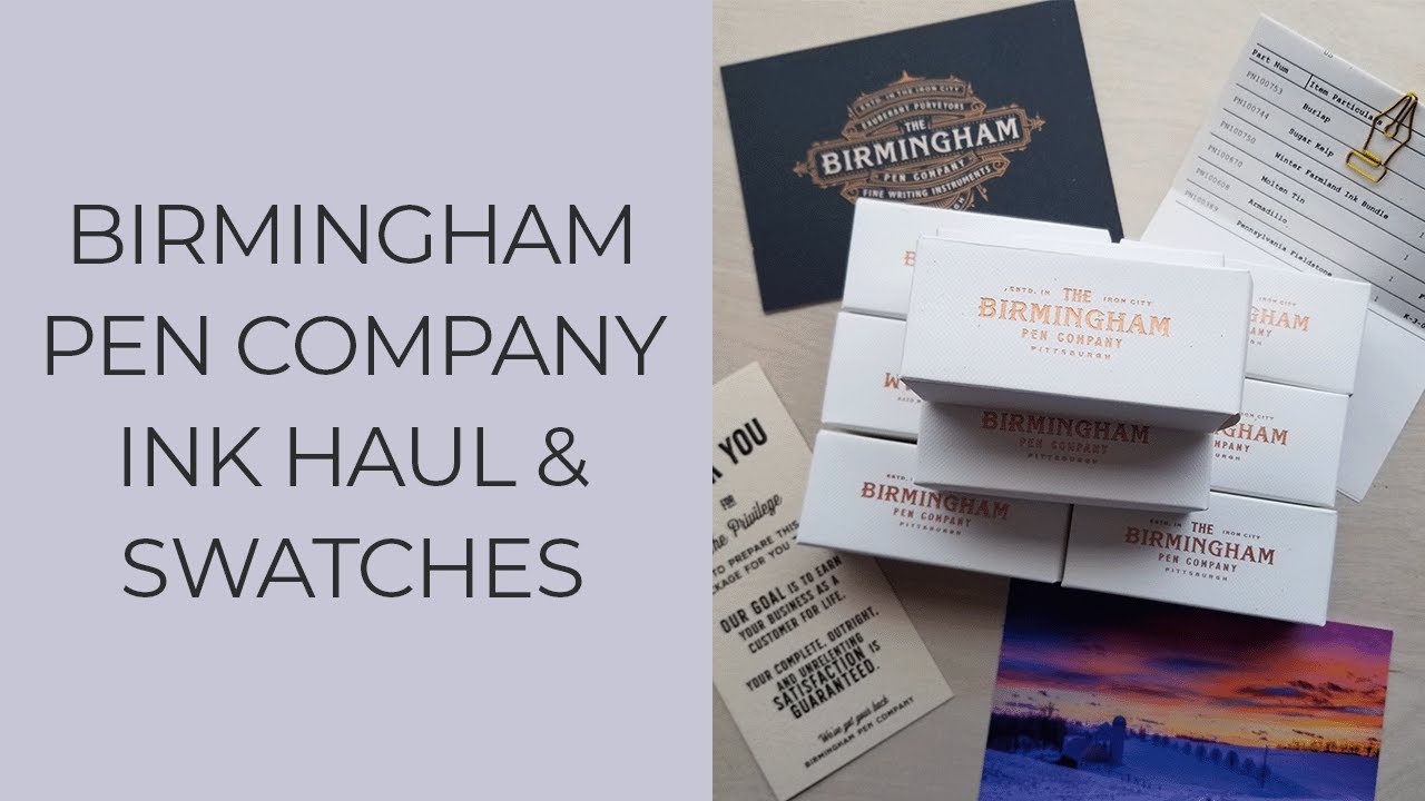 Компания Birmingham Pen Company, 9 образцов чернил для перьевых ручек, цвета «Античный баклажан»,...